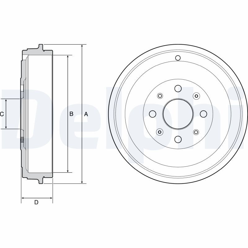 DELPHI BF503 Brake Drum