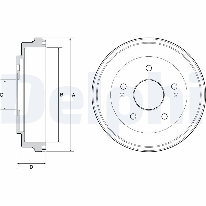 DELPHI BF504 Brake Drum