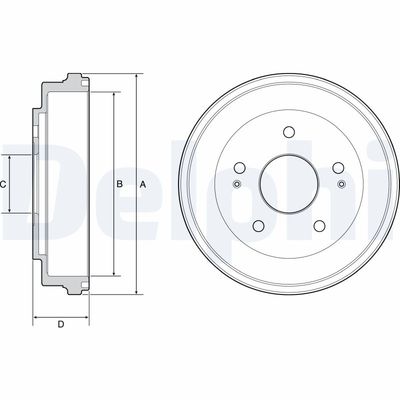 Brake Drum DELPHI BF504