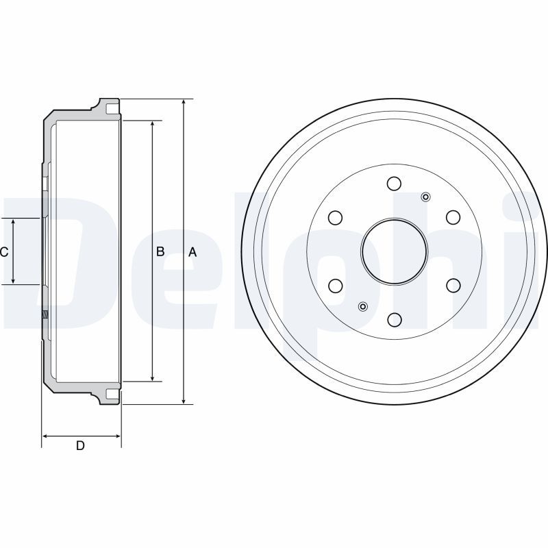 DELPHI BF505 Brake Drum