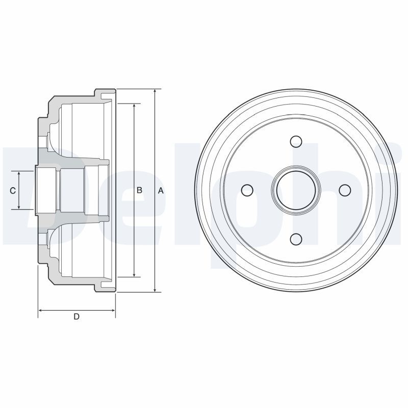 DELPHI BF507 Brake Drum