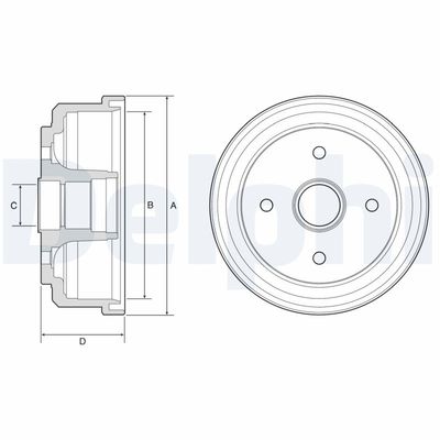 Brake Drum DELPHI BF507