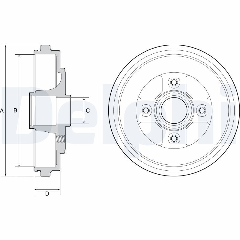 DELPHI BF509 Brake Drum