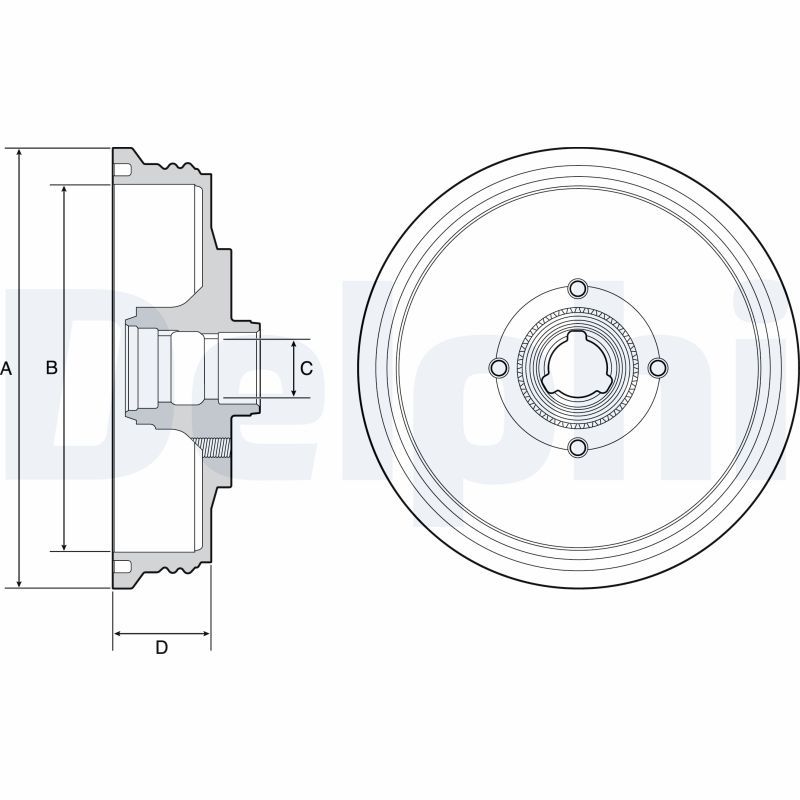 DELPHI BF510 Brake Drum