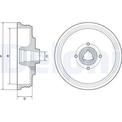 Brake Drum DELPHI BF510