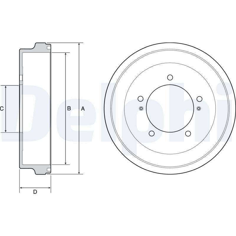 DELPHI BF512 Brake Drum