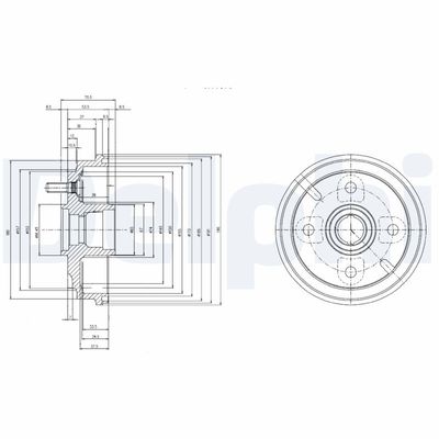 Brake Drum DELPHI BF518