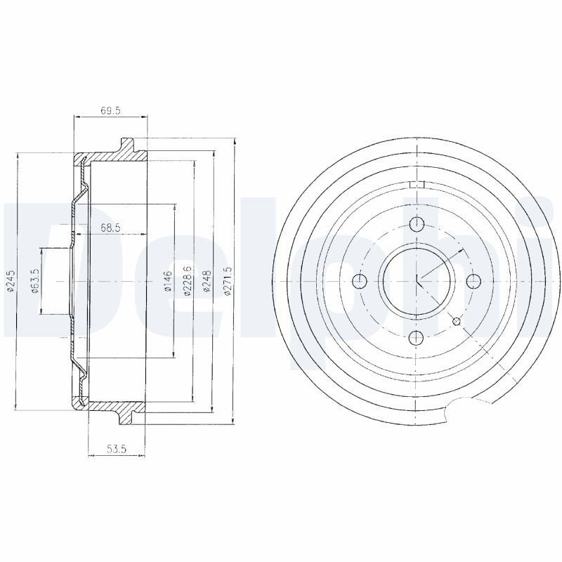 DELPHI BF52 Brake Drum