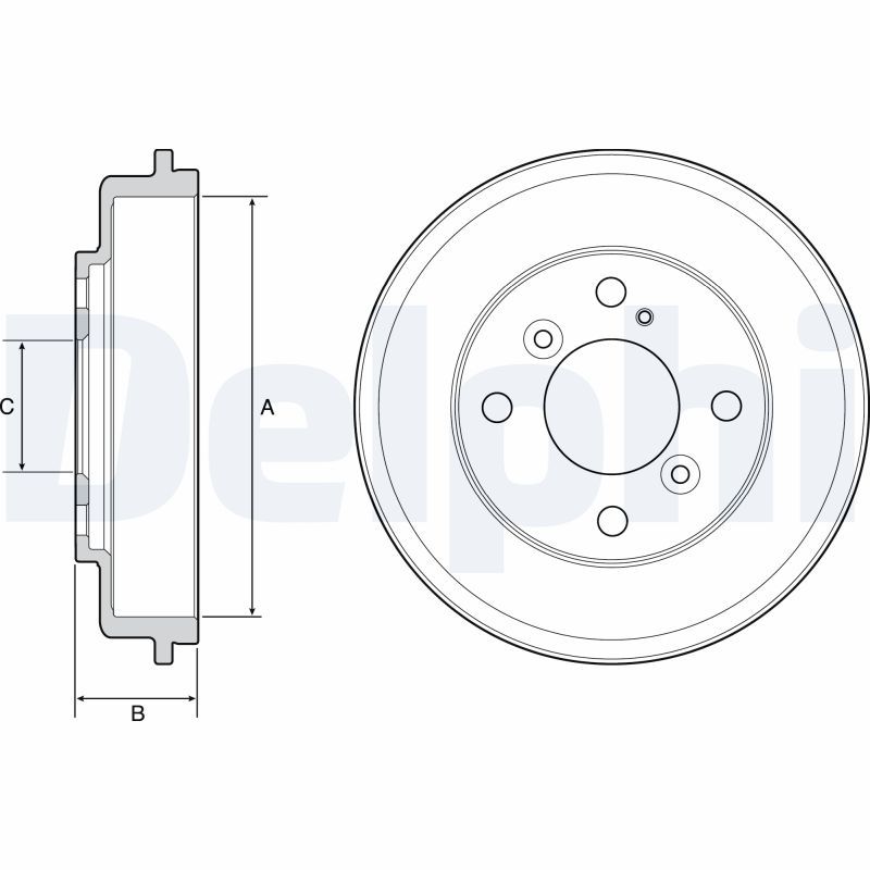 DELPHI BF525 Brake Drum