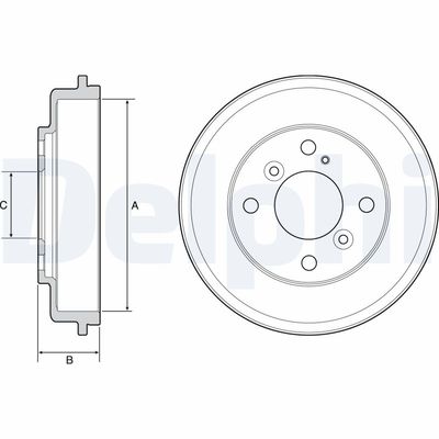 Brake Drum DELPHI BF525