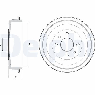 Brake Drum DELPHI BF528
