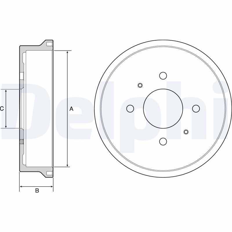 DELPHI BF529 Brake Drum