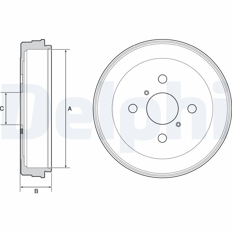 DELPHI BF530 Brake Drum