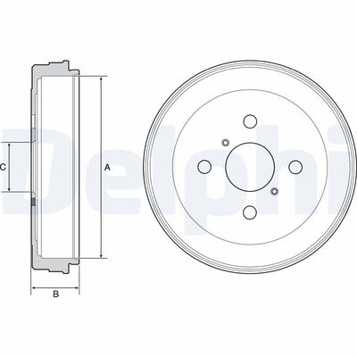 Brake Drum DELPHI BF530