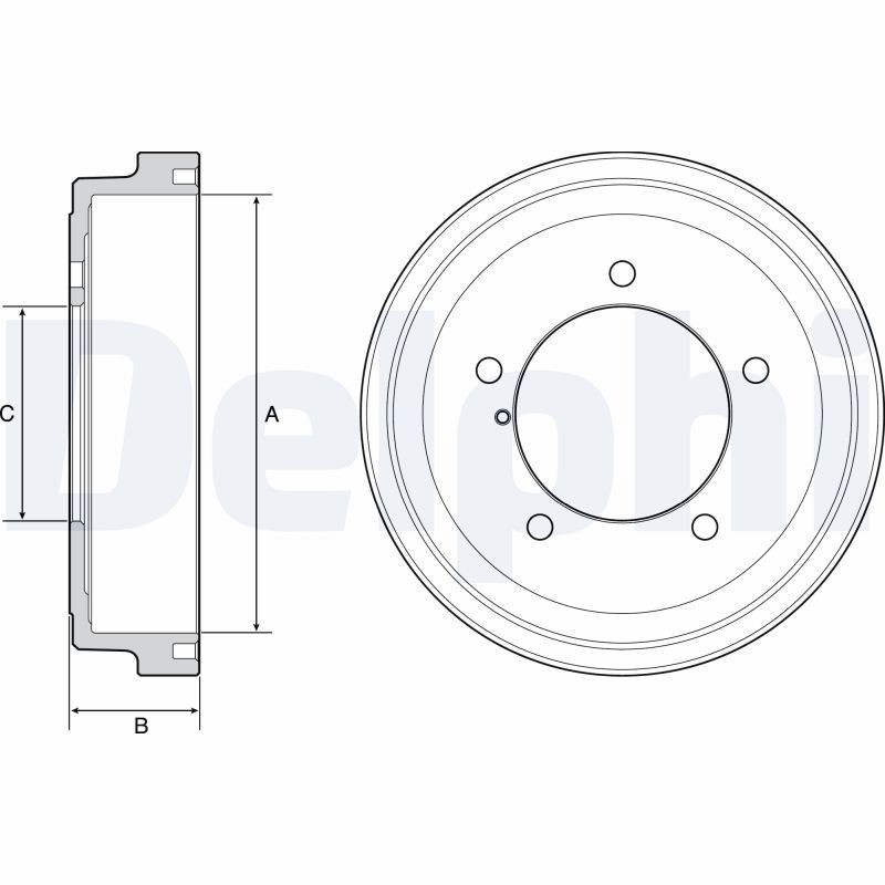 DELPHI BF531 Brake Drum