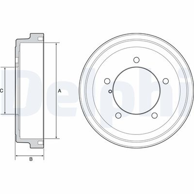 Brake Drum DELPHI BF531