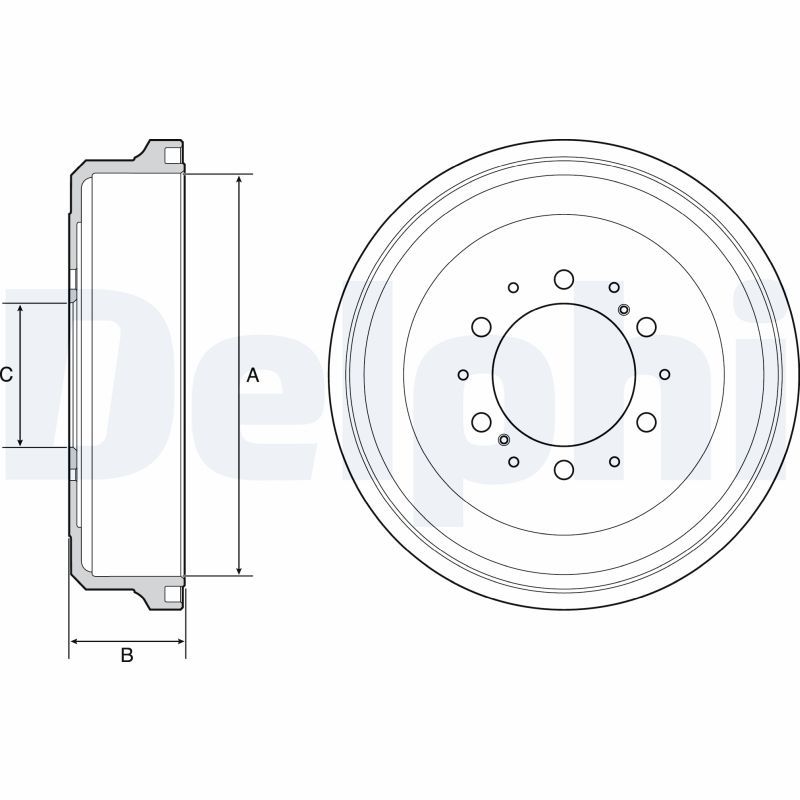 DELPHI BF533 Brake Drum