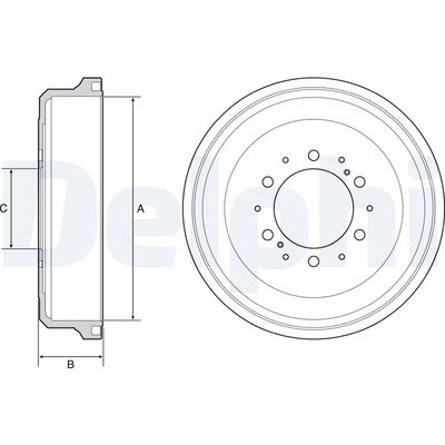 Brake Drum DELPHI BF533