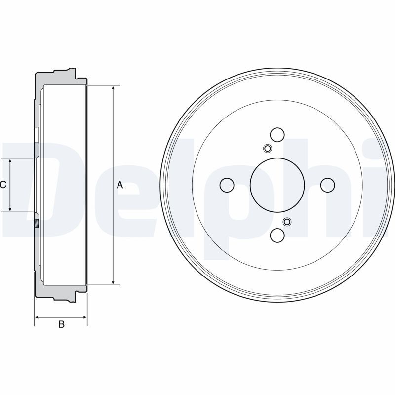 DELPHI BF534 Brake Drum