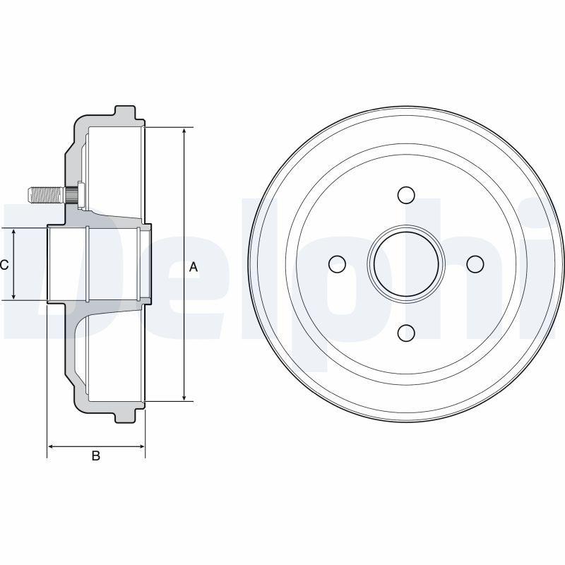 DELPHI BF535 Brake Drum