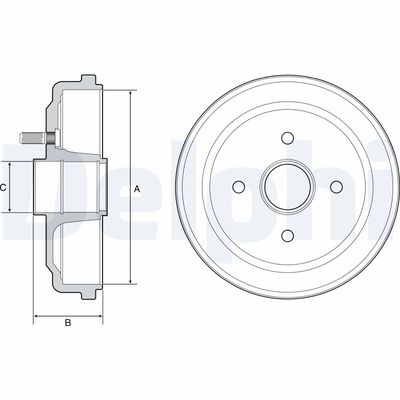 Brake Drum DELPHI BF535