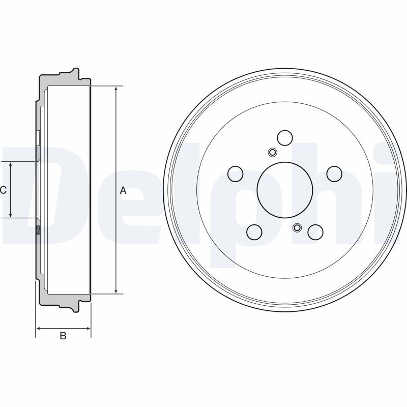 DELPHI BF536 Brake Drum