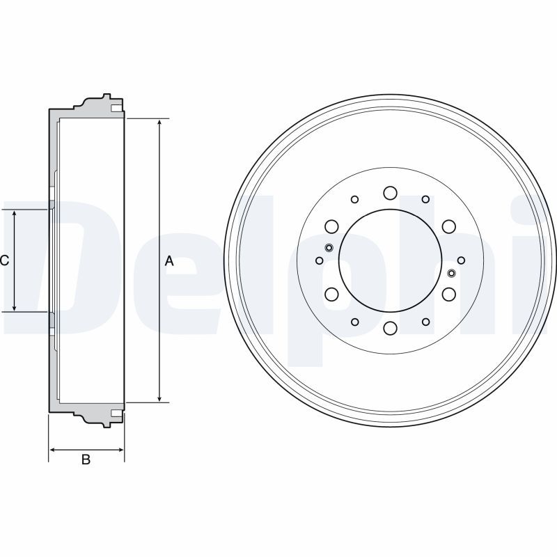 DELPHI BF537 Brake Drum