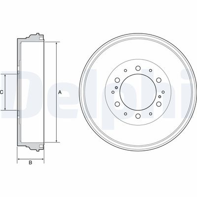 Brake Drum DELPHI BF537