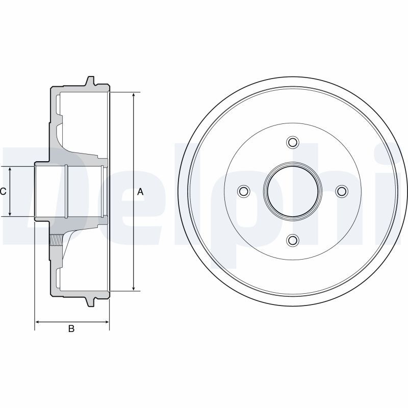 DELPHI BF538 Brake Drum