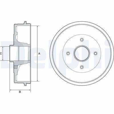 Brake Drum DELPHI BF538
