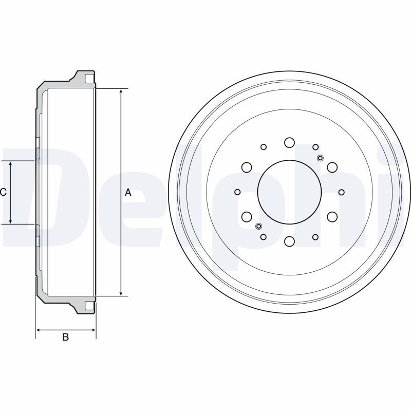 DELPHI BF539 Brake Drum