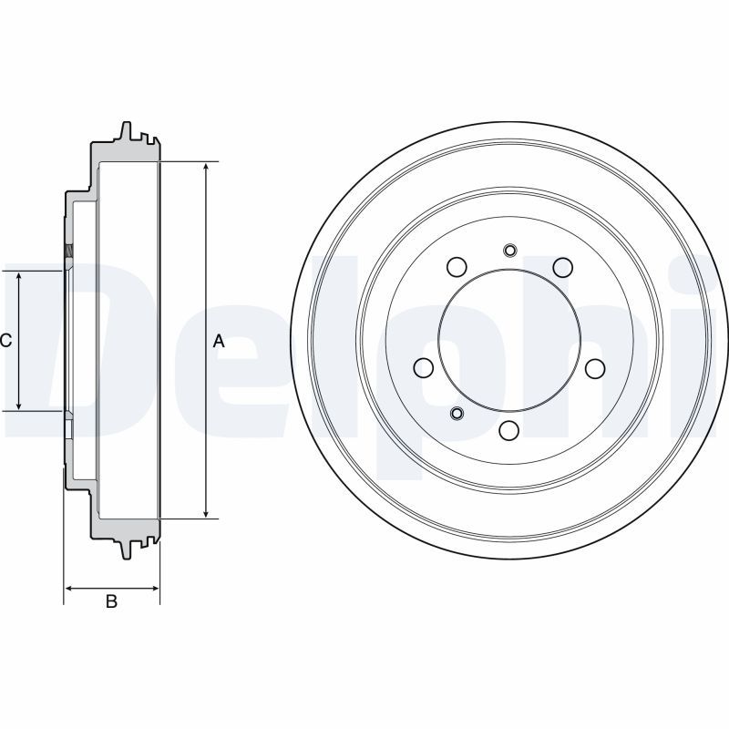 DELPHI BF540 Brake Drum
