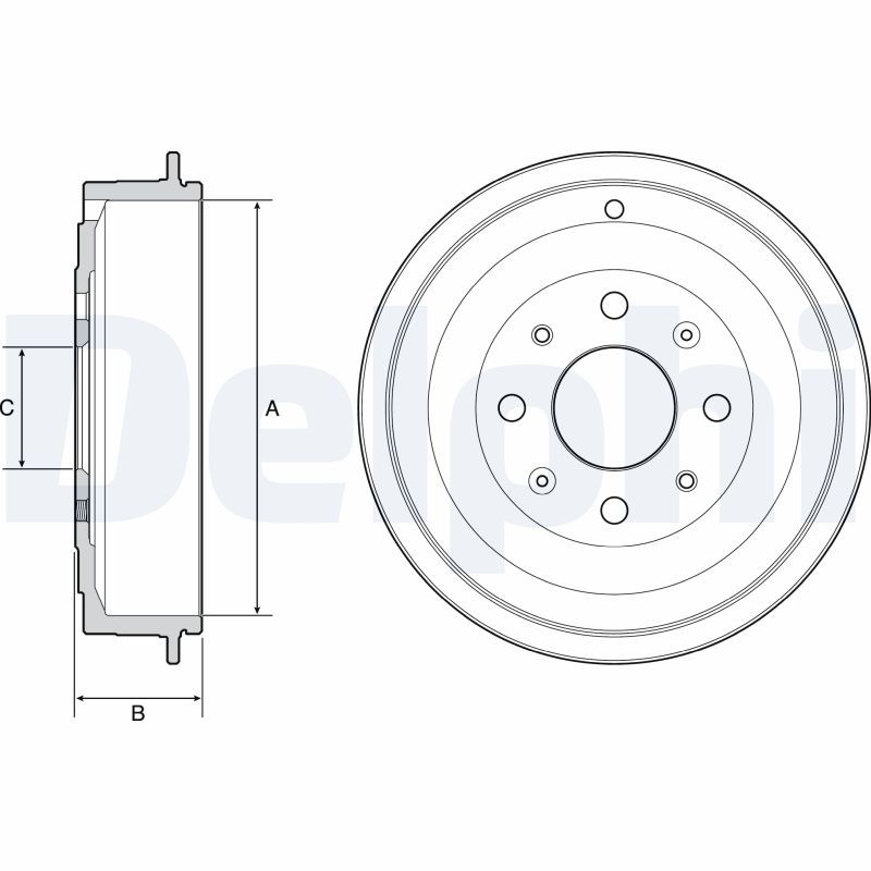 DELPHI BF541 Brake Drum