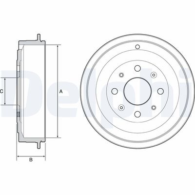Brake Drum DELPHI BF541