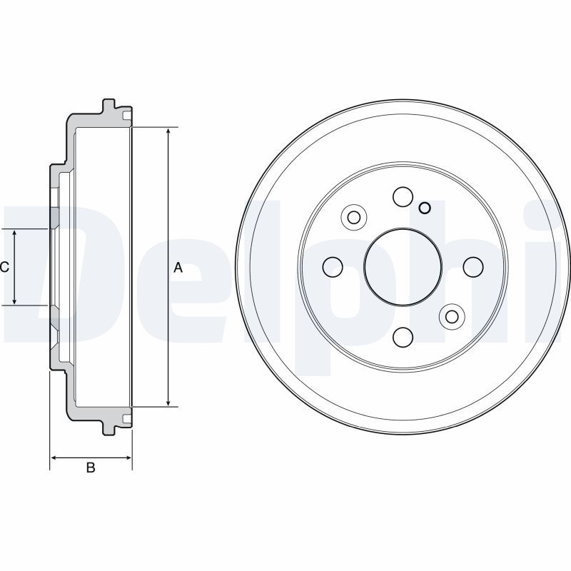 DELPHI BF542 Brake Drum