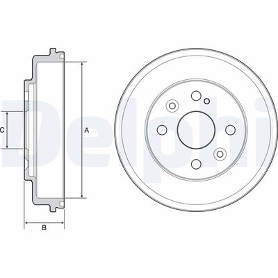 Brake Drum DELPHI BF542
