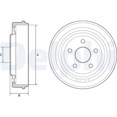 Brake Drum DELPHI BF543