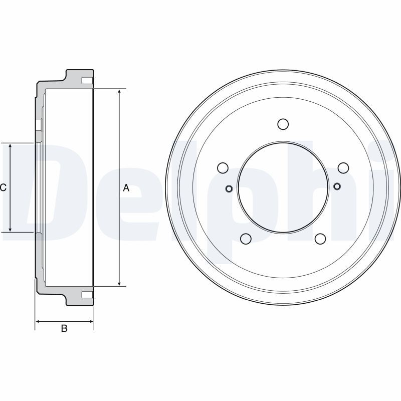DELPHI BF544 Brake Drum