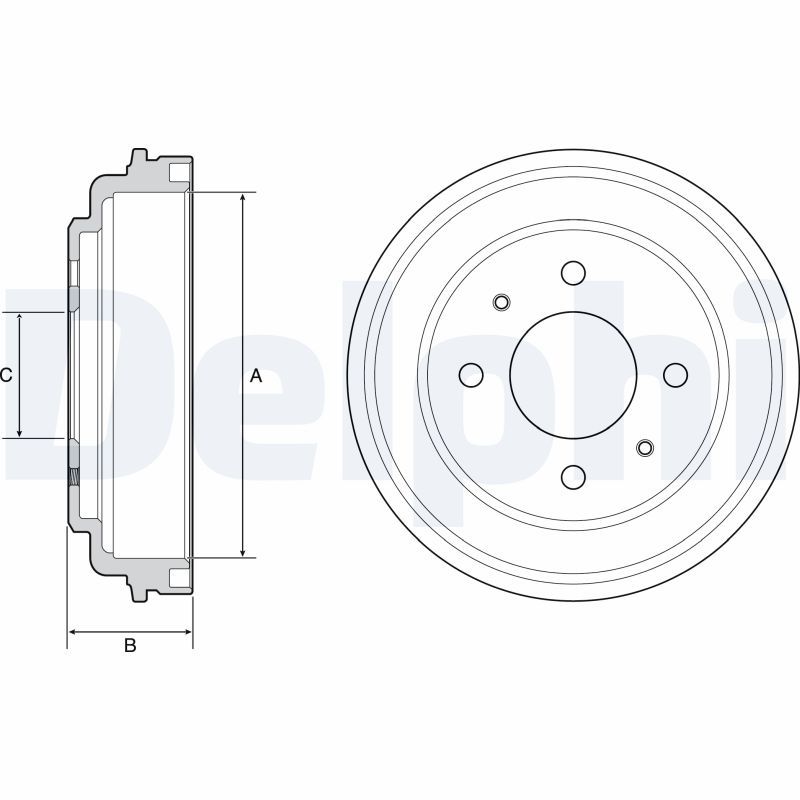 DELPHI BF546 Brake Drum