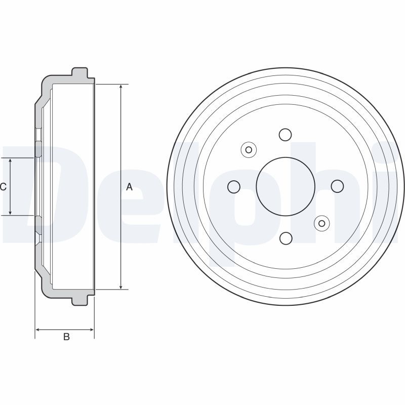 DELPHI BF548 Brake Drum