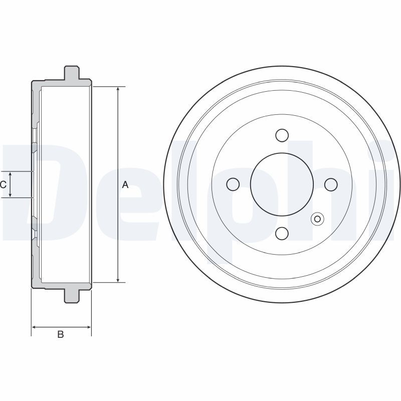 DELPHI BF549 Brake Drum