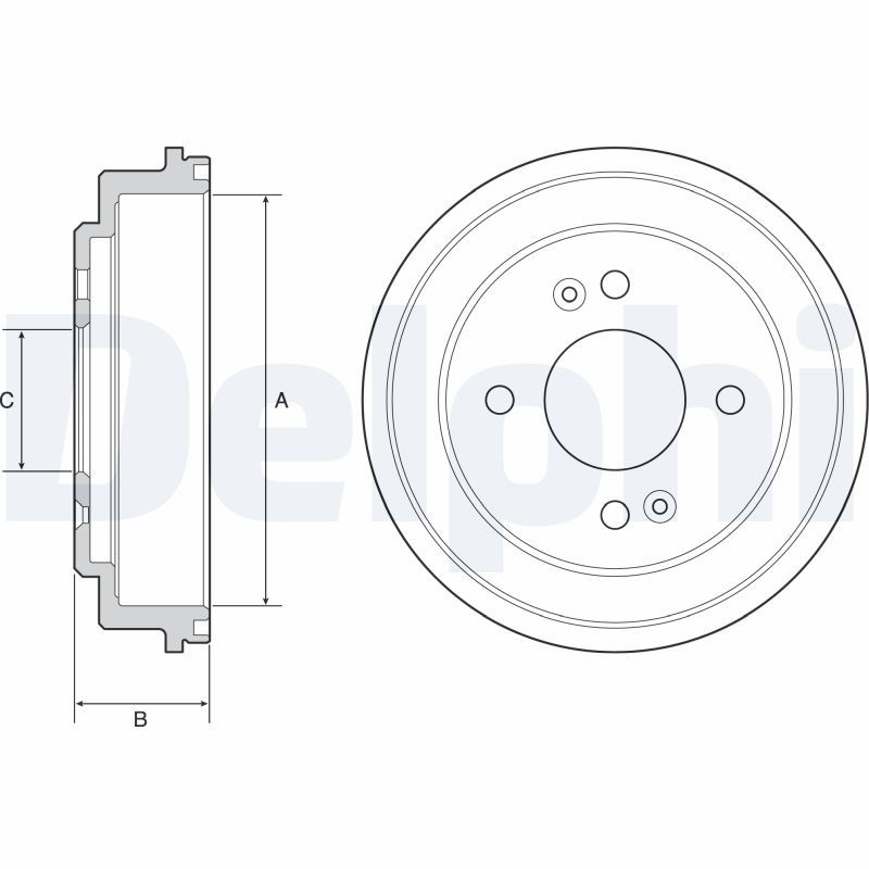 DELPHI BF550 Brake Drum
