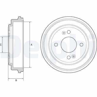 Brake Drum DELPHI BF551