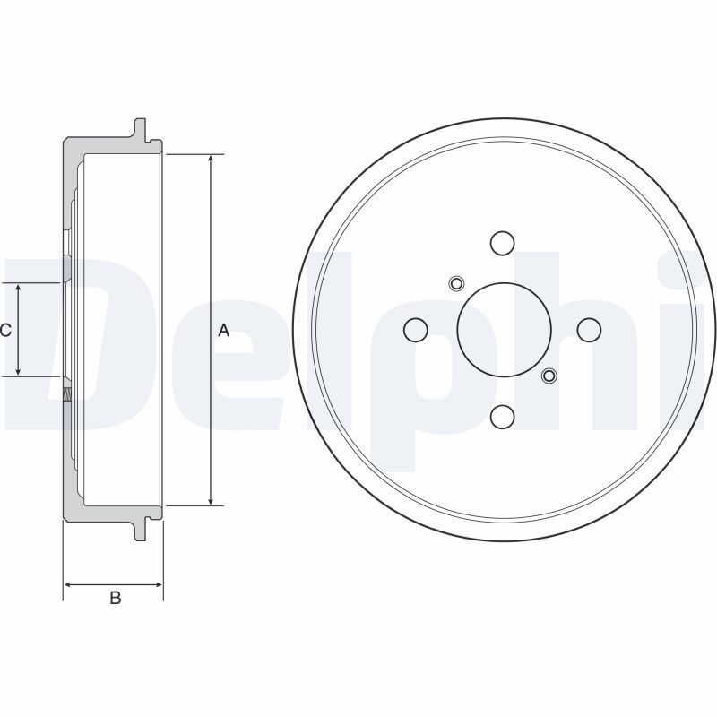 DELPHI BF552 Brake Drum
