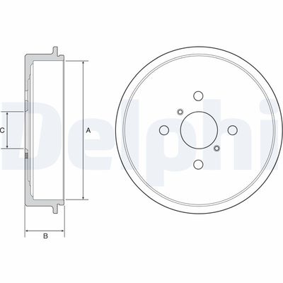 Brake Drum DELPHI BF552