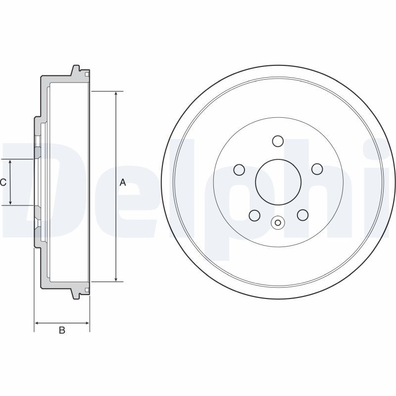 DELPHI BF553 Brake Drum