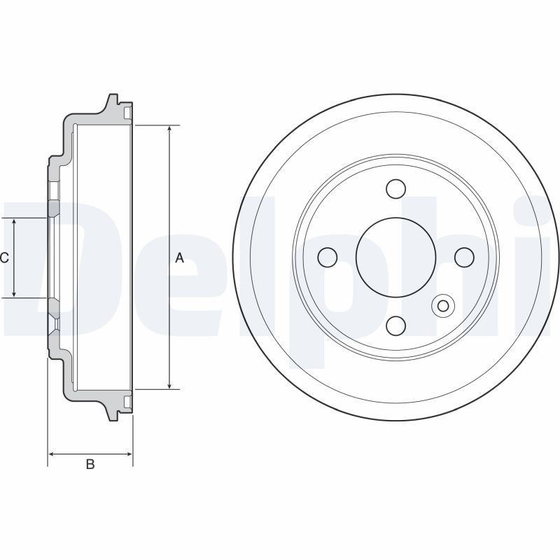 DELPHI BF554 Brake Drum