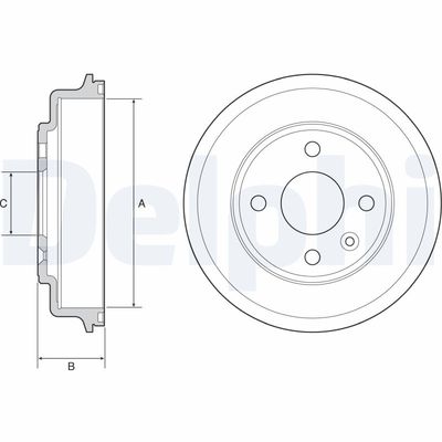 Brake Drum DELPHI BF554