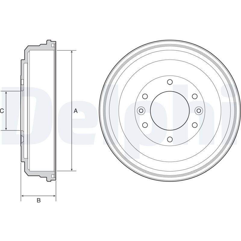 DELPHI BF555 Brake Drum