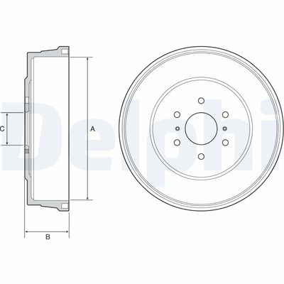 Brake Drum DELPHI BF557